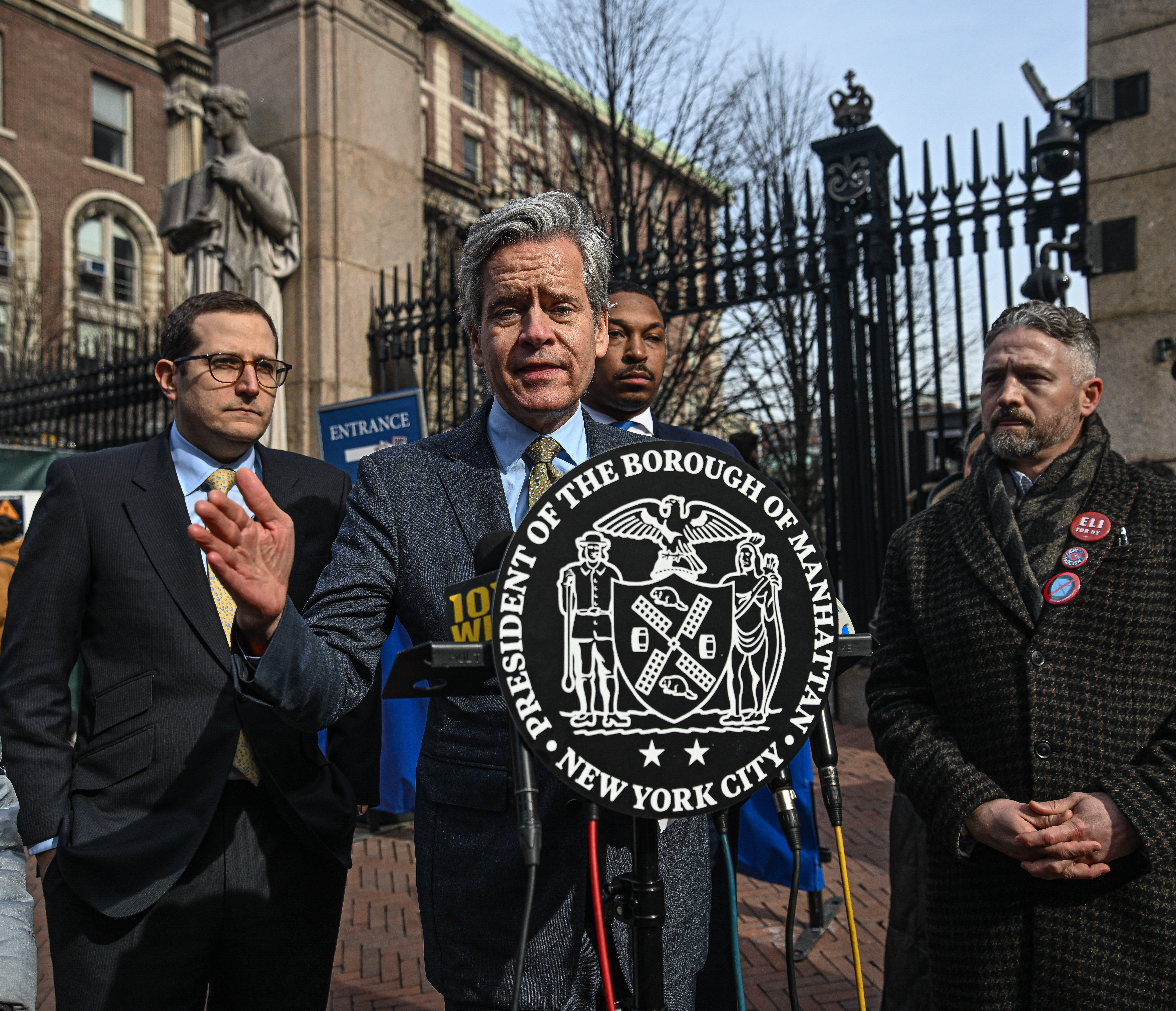 pols at Columbia University demand release of footage of student's arrest by ICE agents
