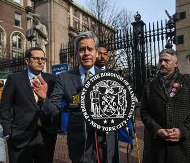 pols at Columbia University demand release of footage of student's arrest by ICE agents